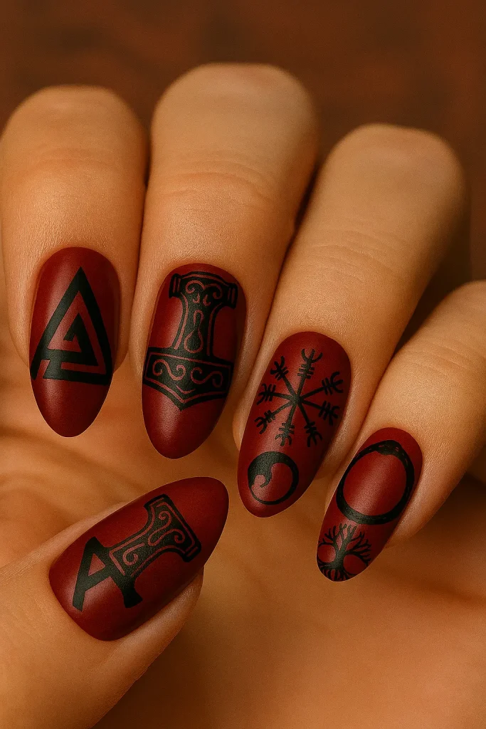 Blood Red Warrior Nails