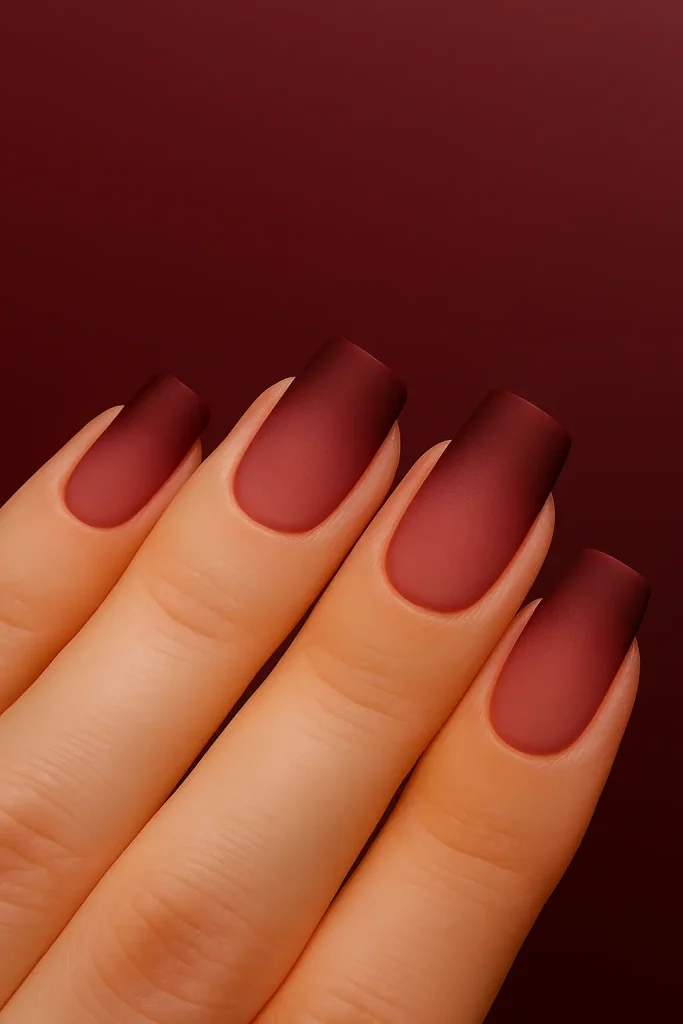 Matte Burgundy Elegance