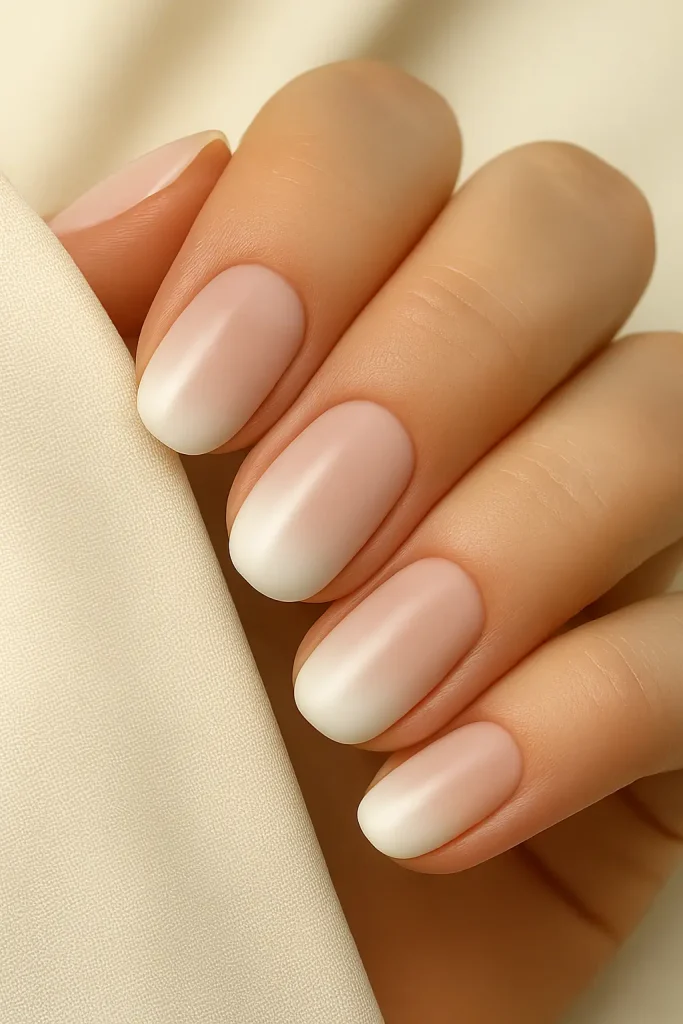French Ombre Short Nails