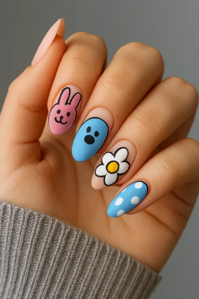 Cute Cartoon-Inspired Nails