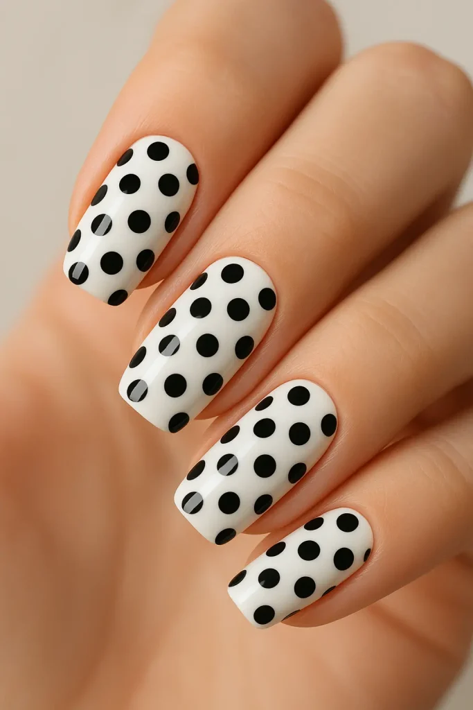 Classic Black-and-White Polka Dots