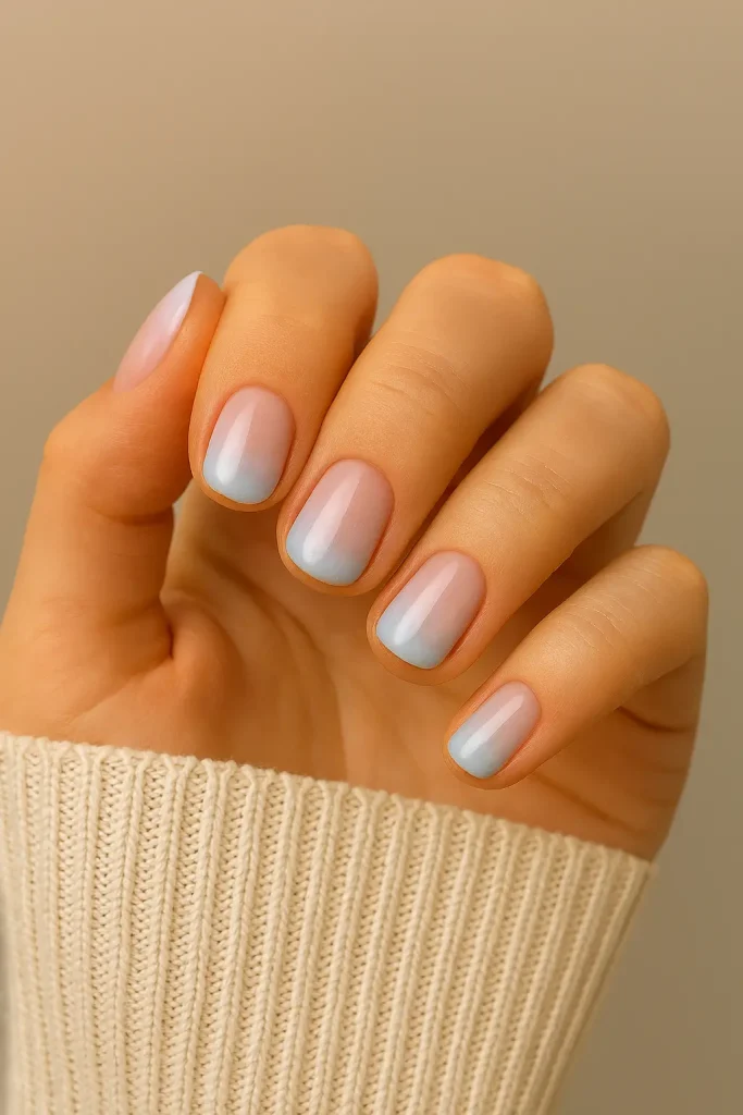 Ombre Acrylic Short Nail Designs
