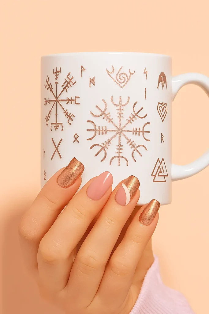 Rose Gold with White Accents