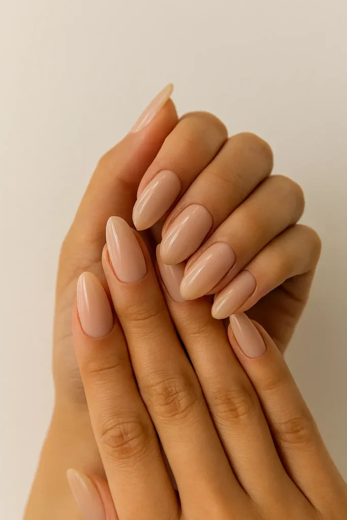 French Tip Almond Nails