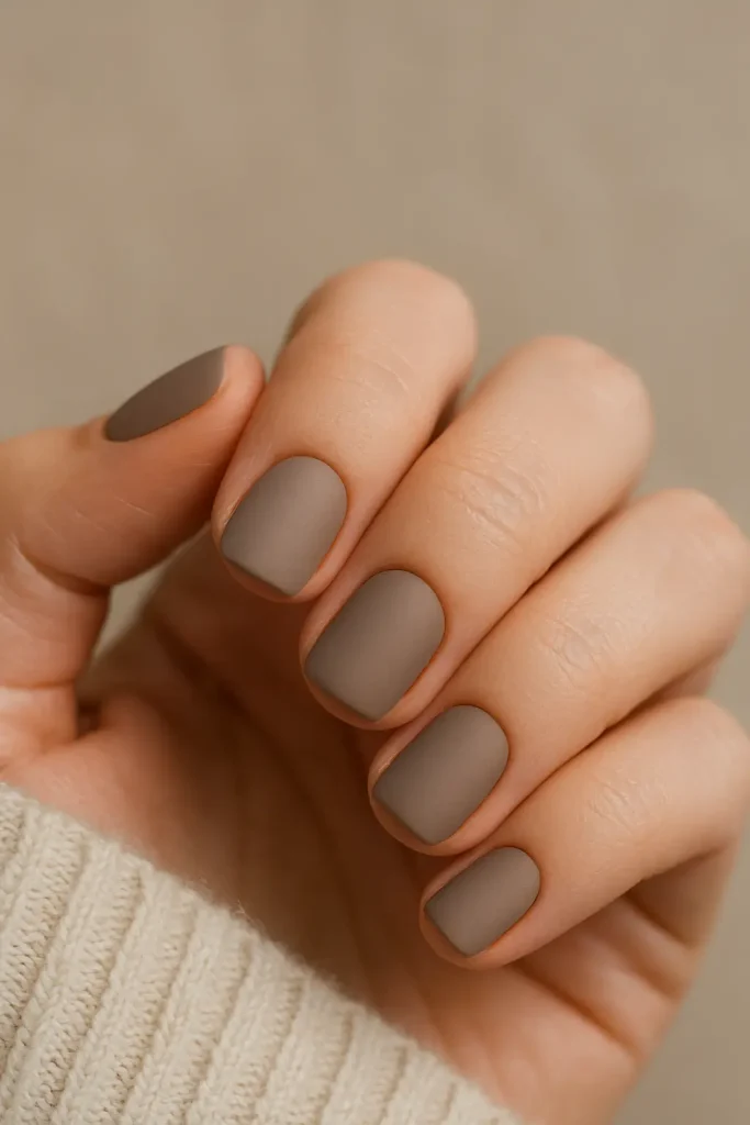 Matte Finish Short Nails
