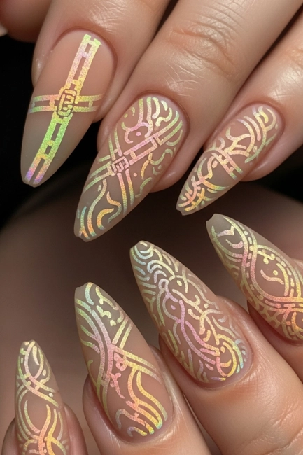 Festival-Ready Holographic Tan Lines