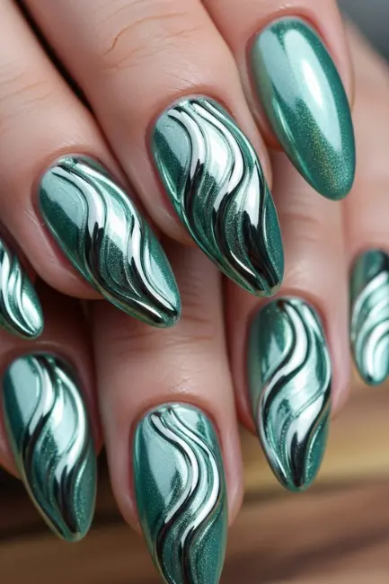Mint Metallic Twist