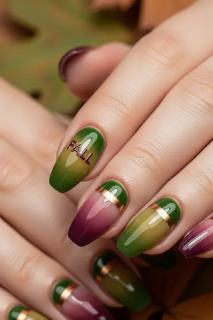 Ombre Short Fall Nails for Depth