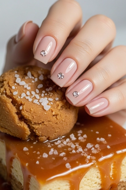 Warm Caramel Short Nails