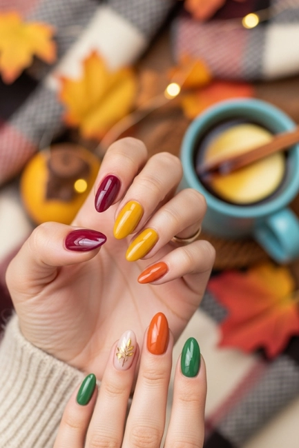 Short Almond Fall Nails