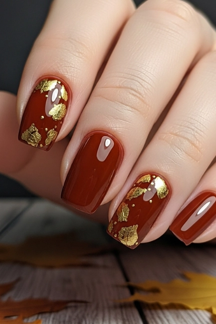 Almond Fall Nails 2025 in Caramel Shades
