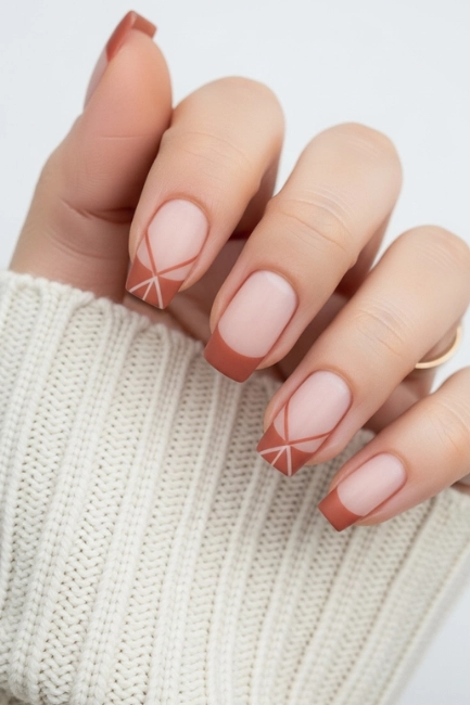 short nail designs abstract