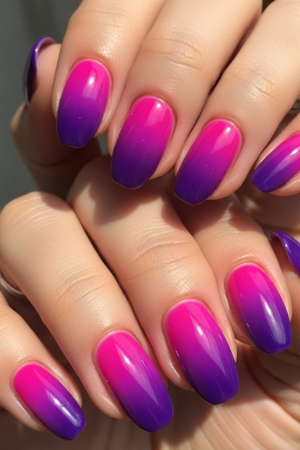 Ombre Gradient on Short Nails