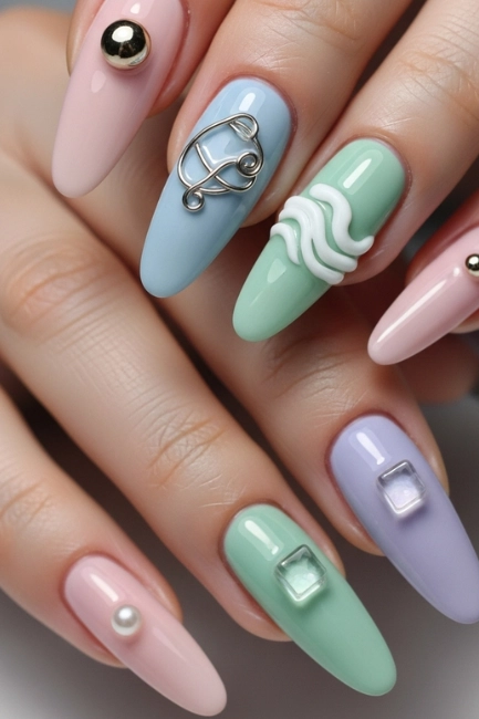 3D Minimalist Nail Art Ideas