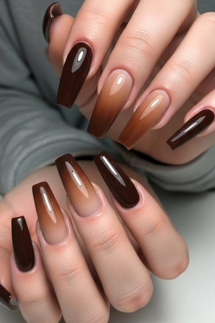 brown nail art designs