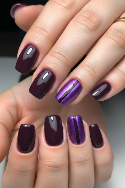Dark Purple Nails for a Bold Statement