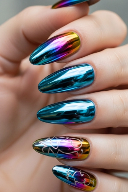 Metallic Chrome Y2K Finish