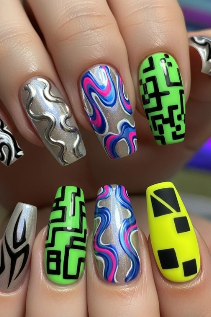 Abstract Y2K Patterns