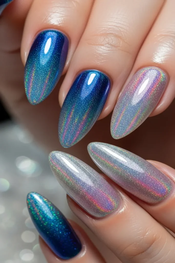 Ombre Holographic Nails