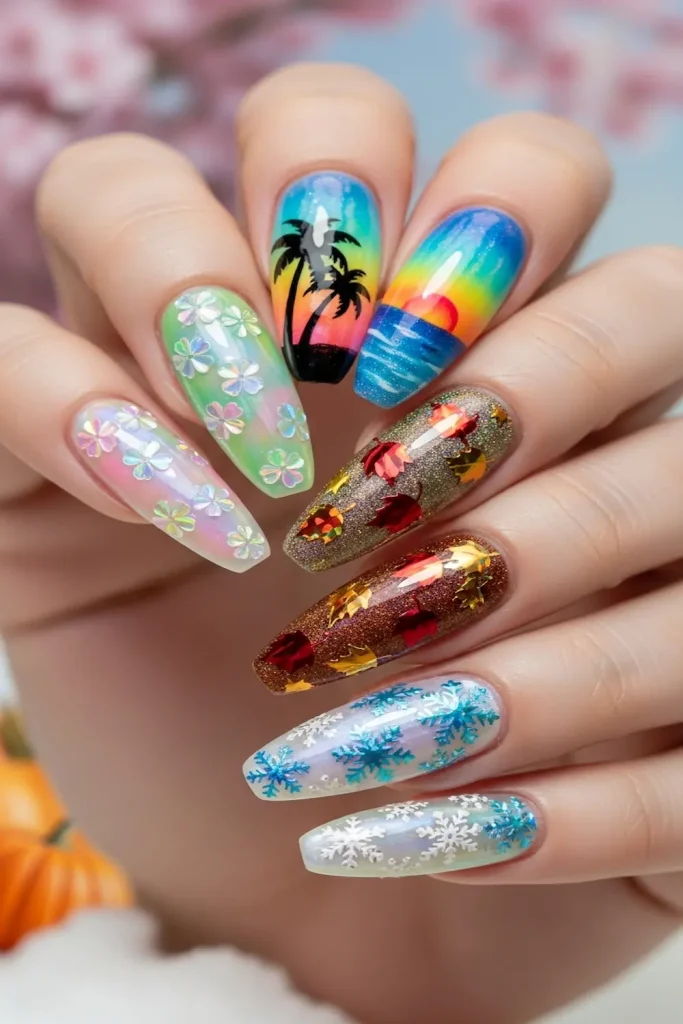 Seasonal Holographic Nails
