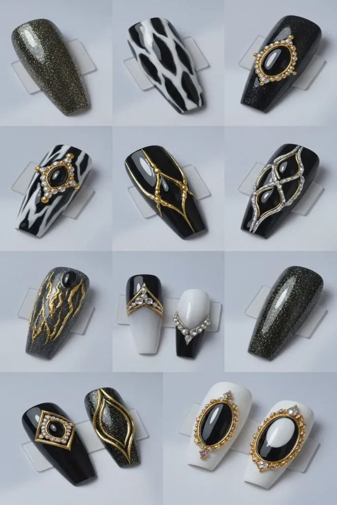 coffin 3d nail designs