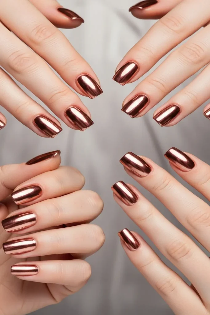 Rose Gold Metallic Shine
