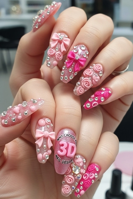 Why Choose Pink 3D Nail Designs