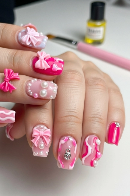 How to Care for Pink 3D Nails