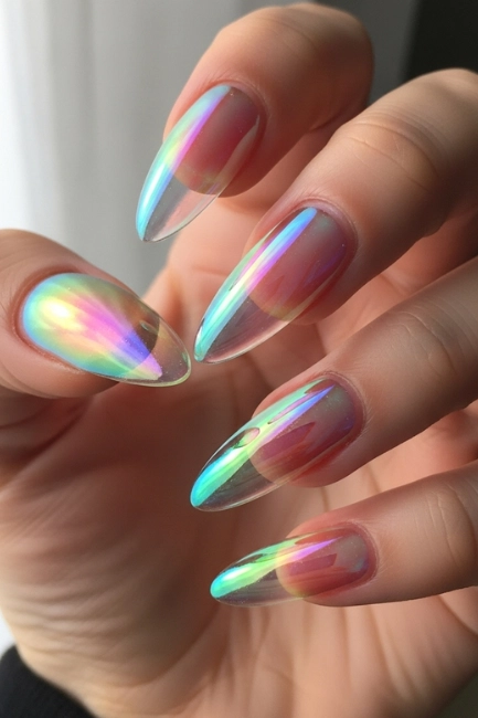 Iridescent Jelly 3D Nails