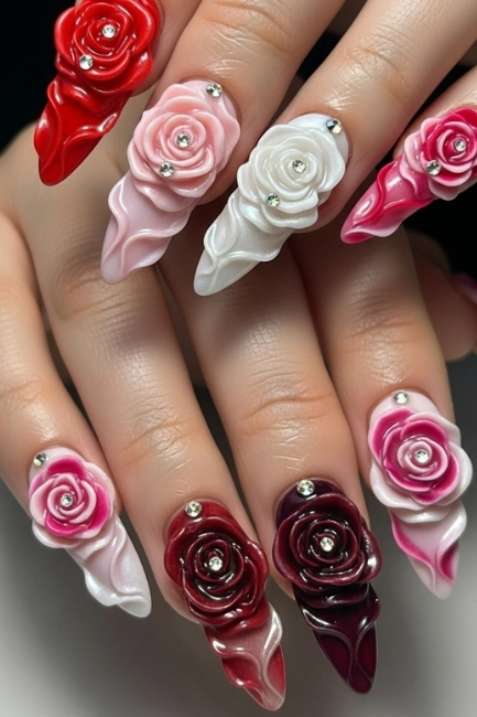3D Rose Petal Layers