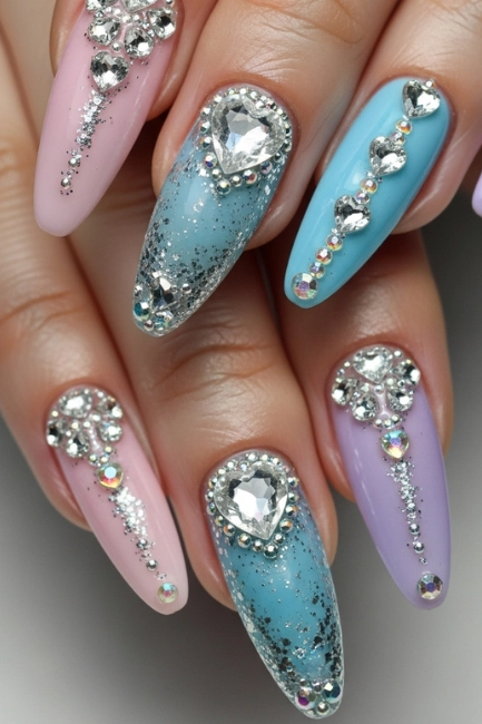 Crystal Heart Embellishments