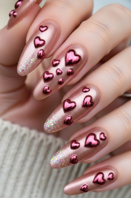 Sculpted Heart Accents