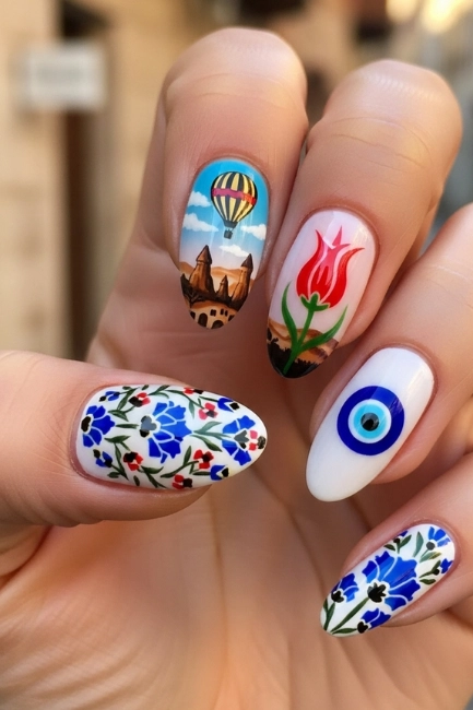 Turkey-Inspired Nail Art