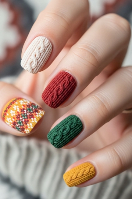Sweater Texture Nails