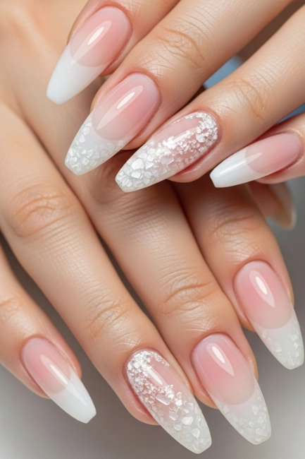French Ombre with a Textured Twist