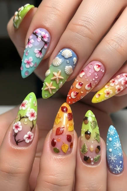 Seasonal Ombre and 3D Inspirations