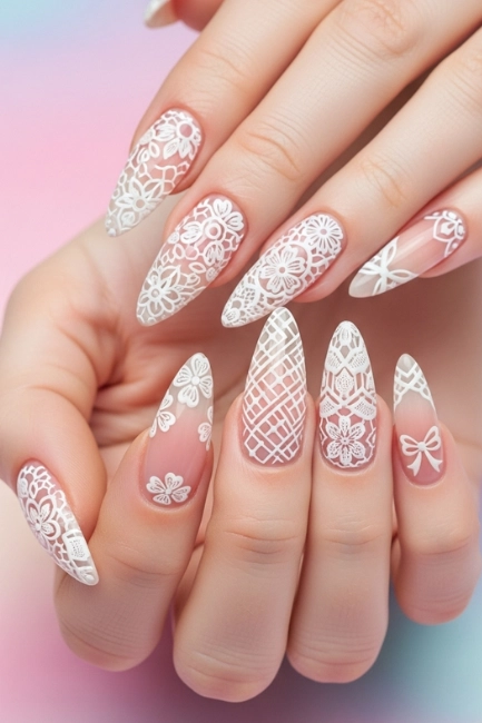 White Lace Tips for Modern Princess Vibes