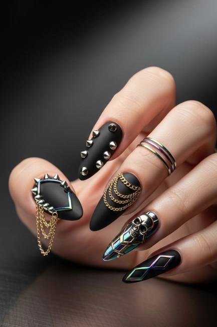 Metallic Accents for an Edgy Statement