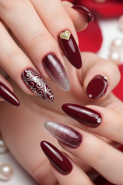 Deep Burgundy Romance