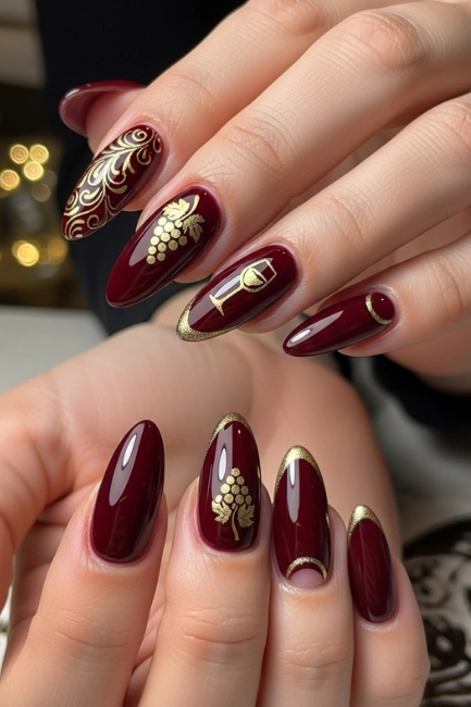 Deep Burgundy Wine