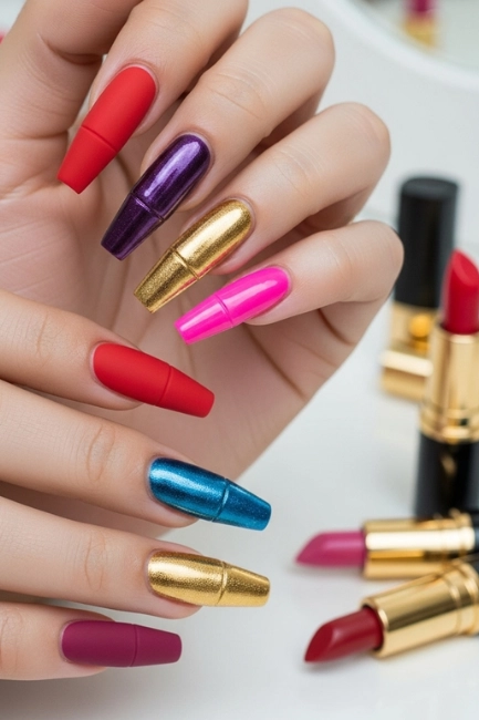 Lipstick Nails — Fun and Unconventional