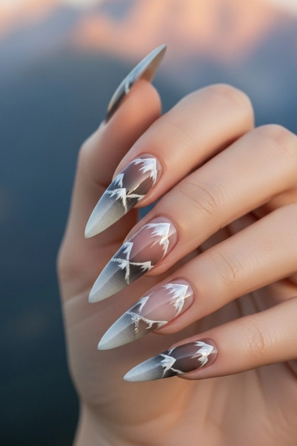 Mountain Peak Nails — Sharp Yet Subtle