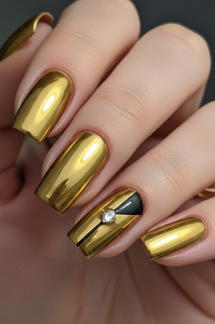 metallic gold nail polish