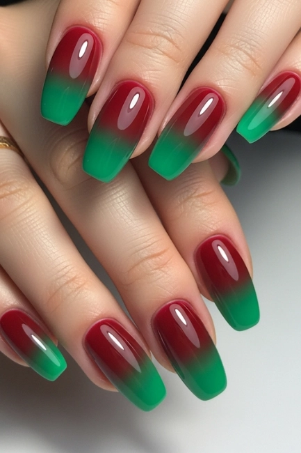 Red and Green Gradient Design
