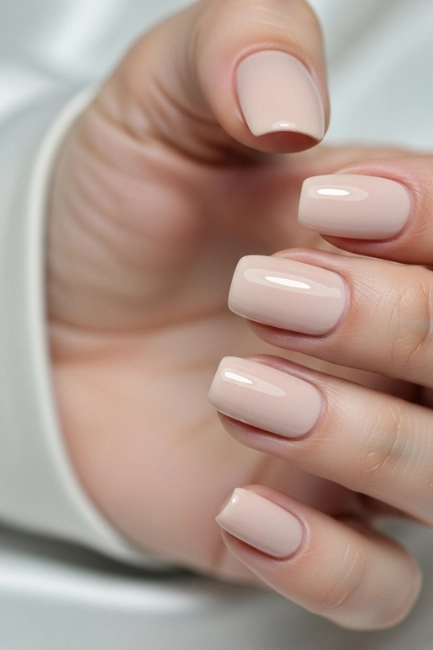 Classic Nude Short Ballerina Nails
