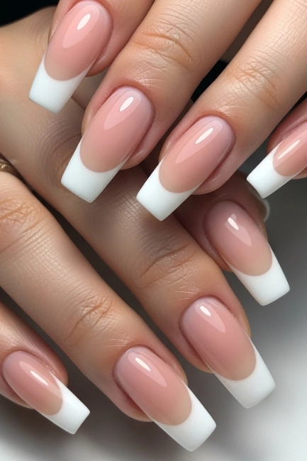 French Tip Ballerina Nail Design