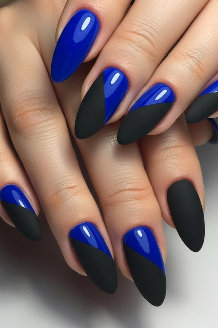 Two-Tone Modern Nail Design