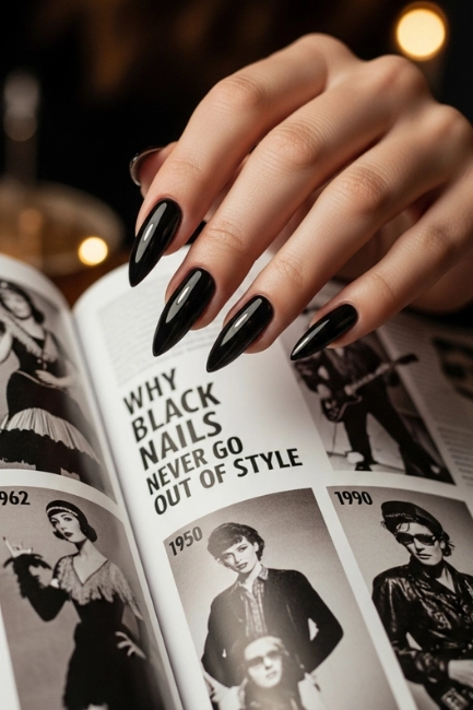 Why Black Nails Never Go Out of Style