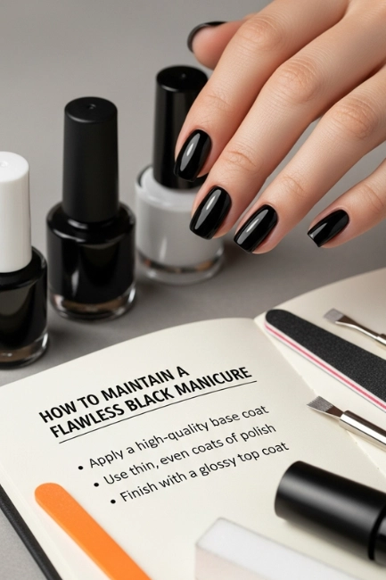 How to Maintain a Flawless Black Manicure