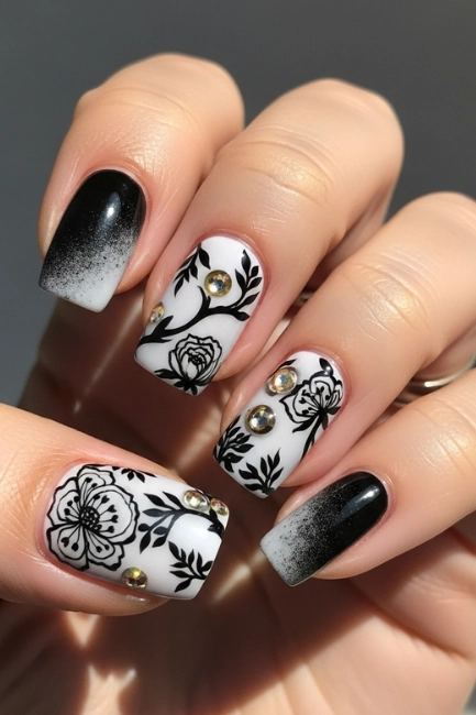 Seasonal Black Nail Inspirations